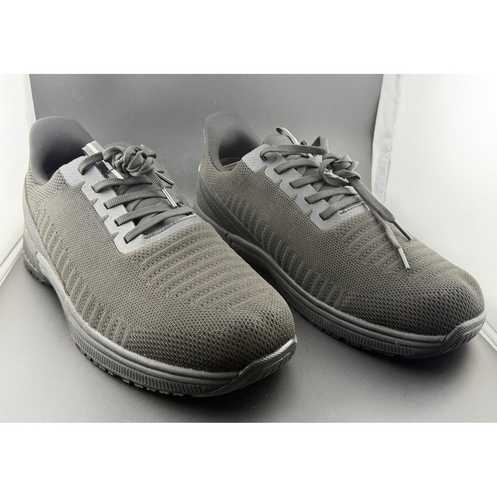 Orthofeet 20016 Edgewater-Black Athletic Shoes, Slip Resistant, Mens 10 2E Wide